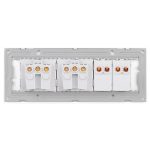 Intrerupator Dublu + 2 Prize cu Rama din Sticla LUXION, Standard Italian, 6M - imagine 4