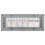 Intrerupator Dublu + 2 Prize cu Rama din Sticla LUXION, Standard Italian, 6M - imagine 4