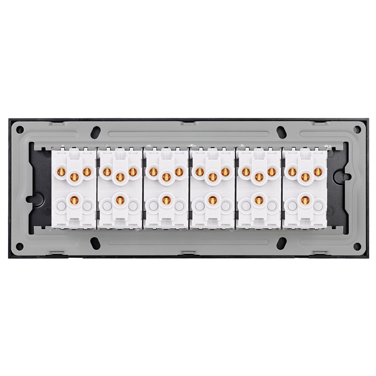 Intrerupator Mecanic 12 Posturi LUXION cu Rama din Sticla, Standard Italian, 6M - imagine 4