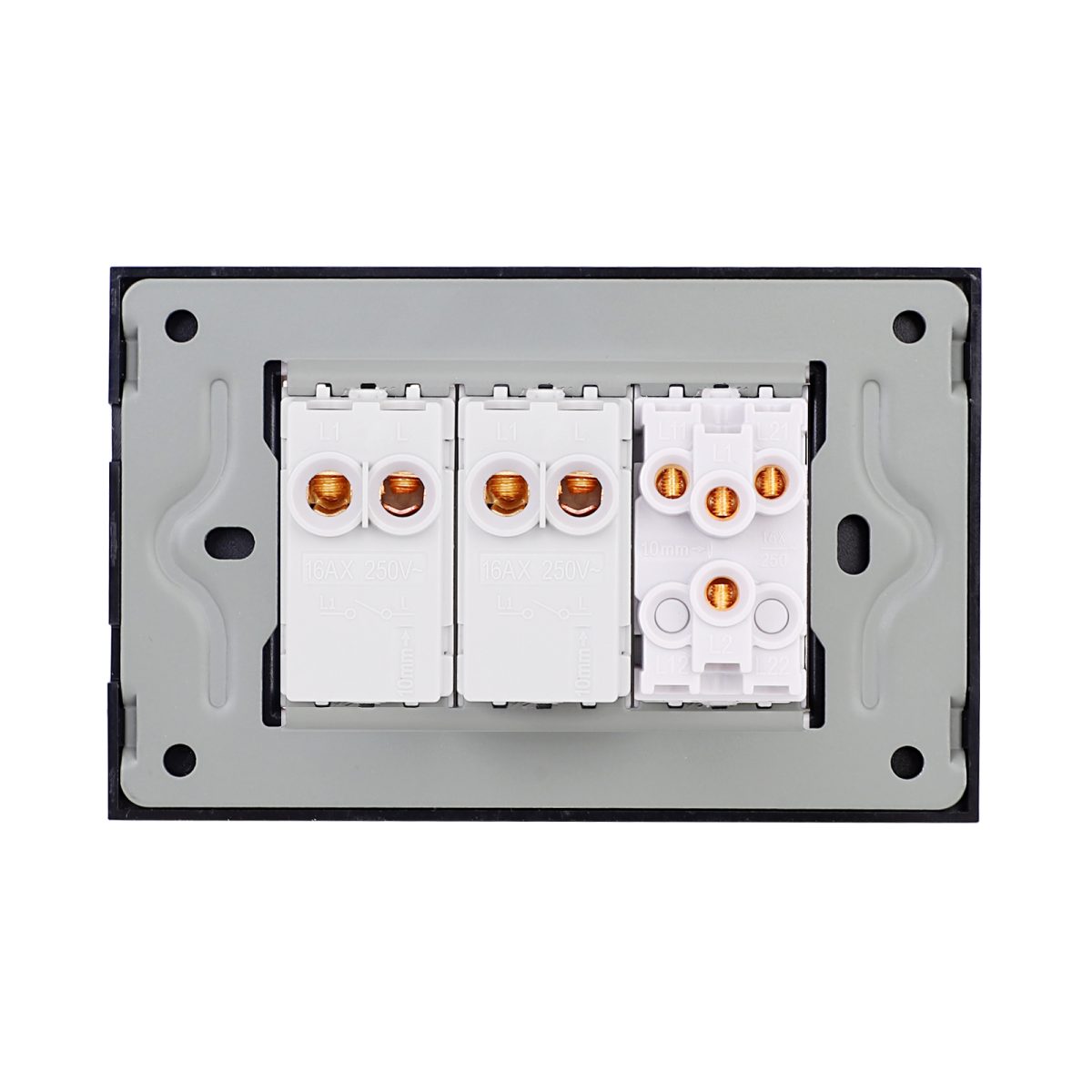 Intrerupator Mecanic 4 Posturi LUXION cu Rama din Sticla, Standard Italian, 3M - imagine 4