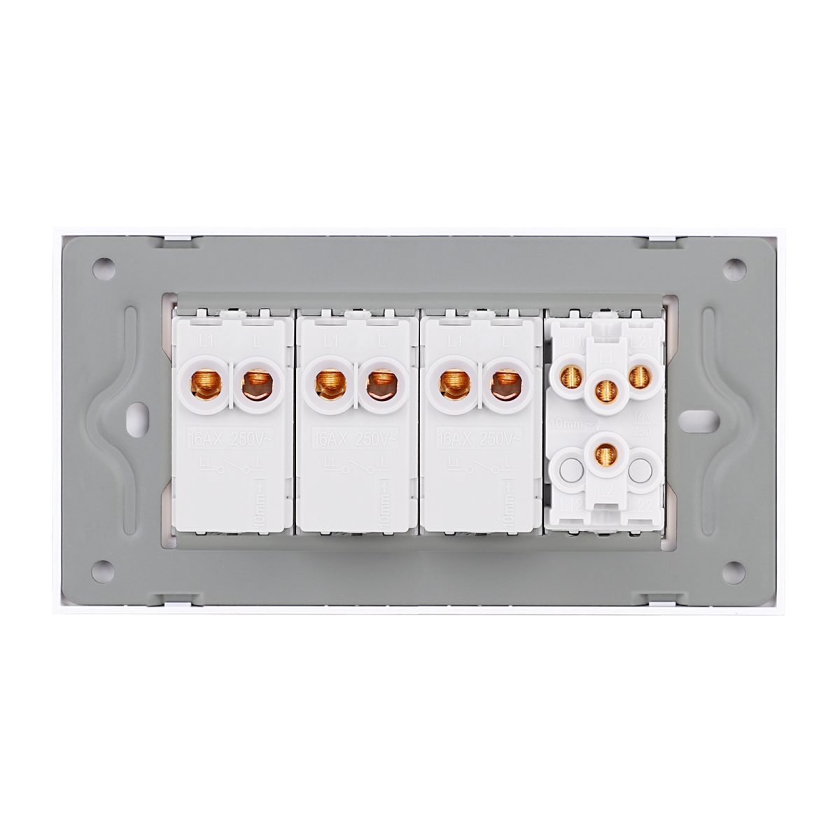 Intrerupator Mecanic 5 Posturi LUXION cu Rama din Sticla, Standard Italian, 4M - imagine 4