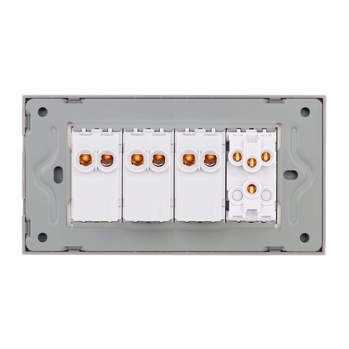 Intrerupator Mecanic 5 Posturi LUXION cu Rama din Sticla, Standard Italian, 4M - imagine 4