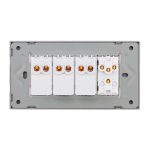 Intrerupator Mecanic 5 Posturi LUXION cu Rama din Sticla, Standard Italian, 4M - imagine 4