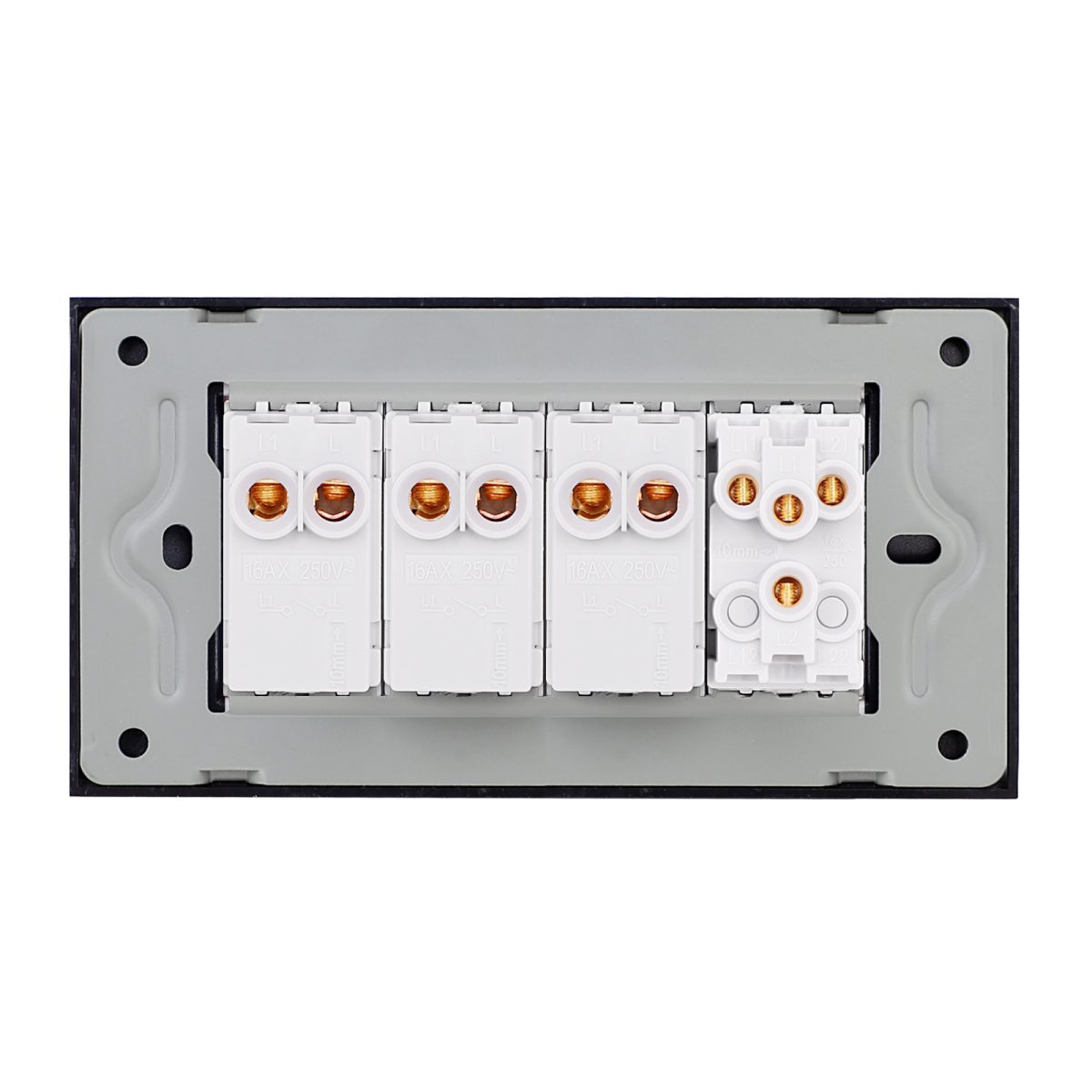 Intrerupator Mecanic 5 Posturi LUXION cu Rama din Sticla, Standard Italian, 4M - imagine 4