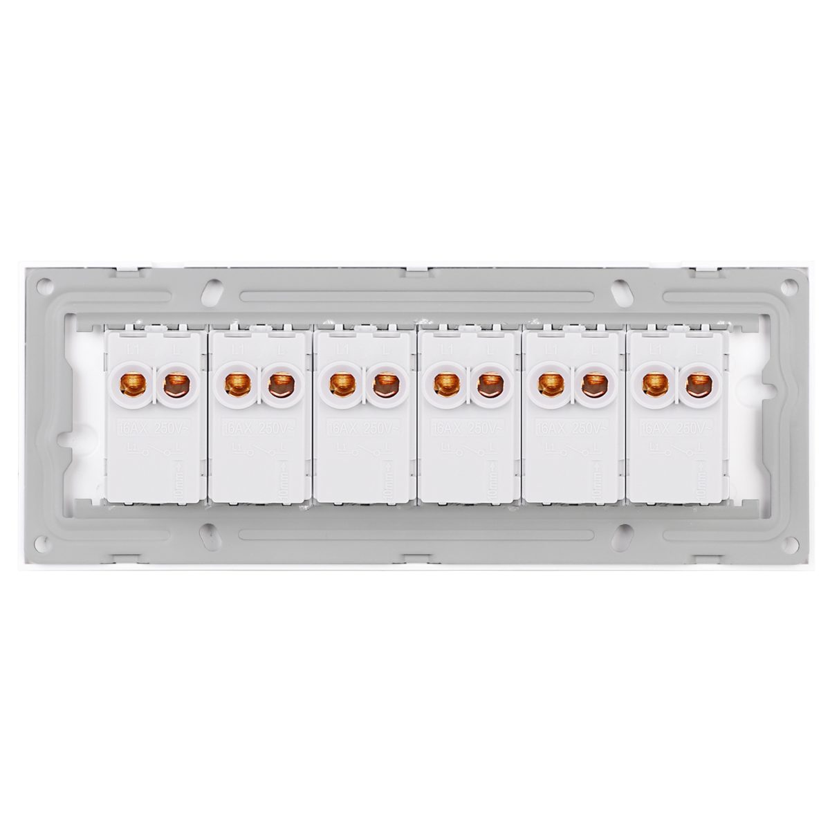 Intrerupator Mecanic 6 Posturi LUXION cu Rama din Sticla, Standard Italian, 6M - imagine 4