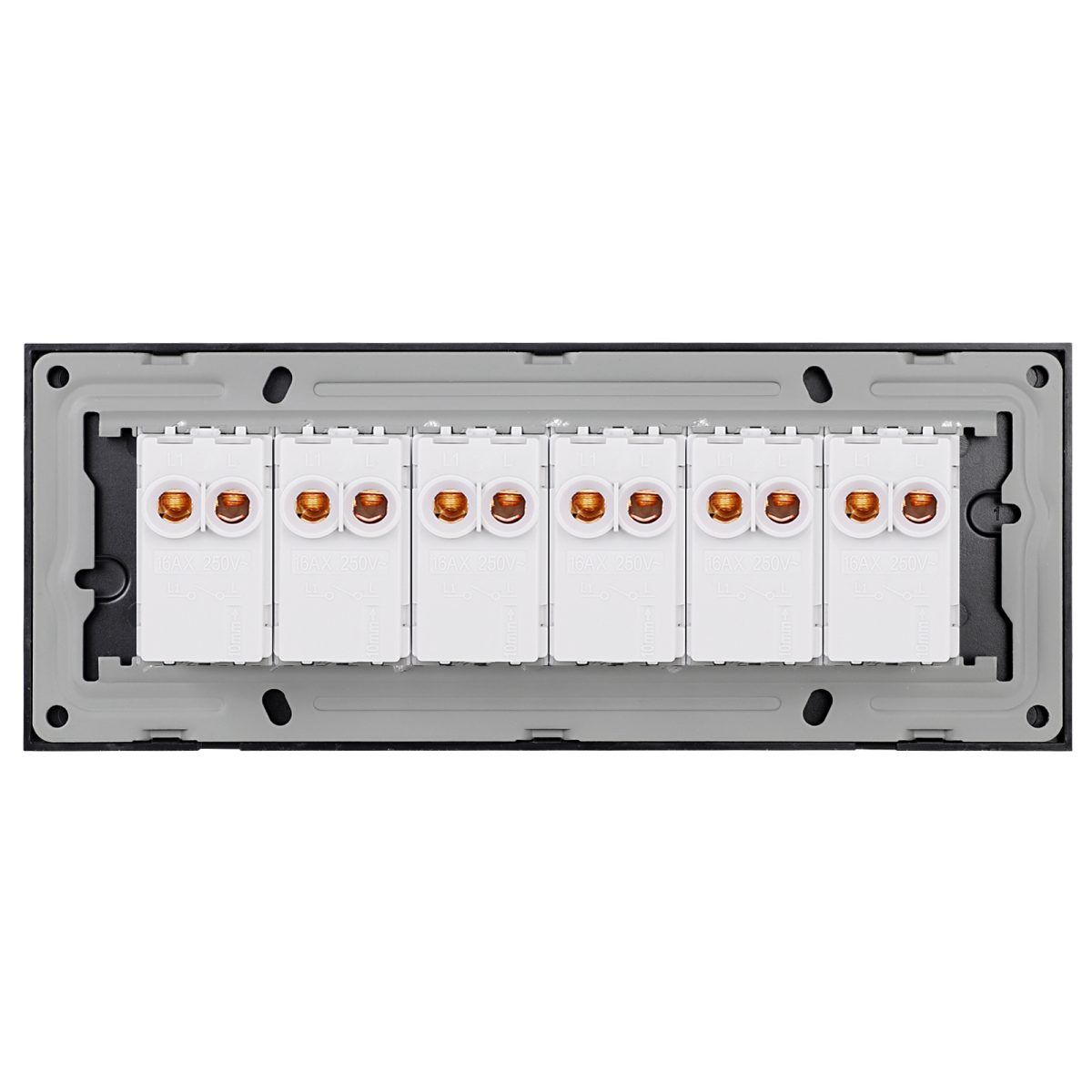 Intrerupator Mecanic 6 Posturi LUXION cu Rama din Sticla, Standard Italian, 6M - imagine 4