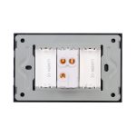 Intrerupator Simplu Cruce Mecanic 1M si 2 Taste False LUXION cu Rama din Sticla, Standard Italian, 3M - imagine 4