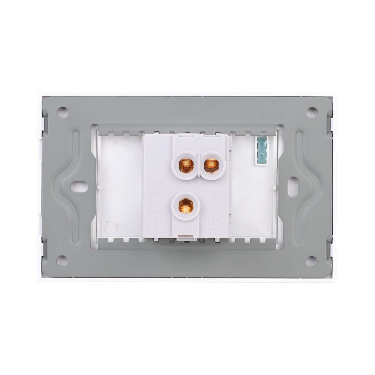 Intrerupator Simplu Cap Scara Mecanic LUXION cu Rama din Sticla, Standard Italian, 3M - imagine 4