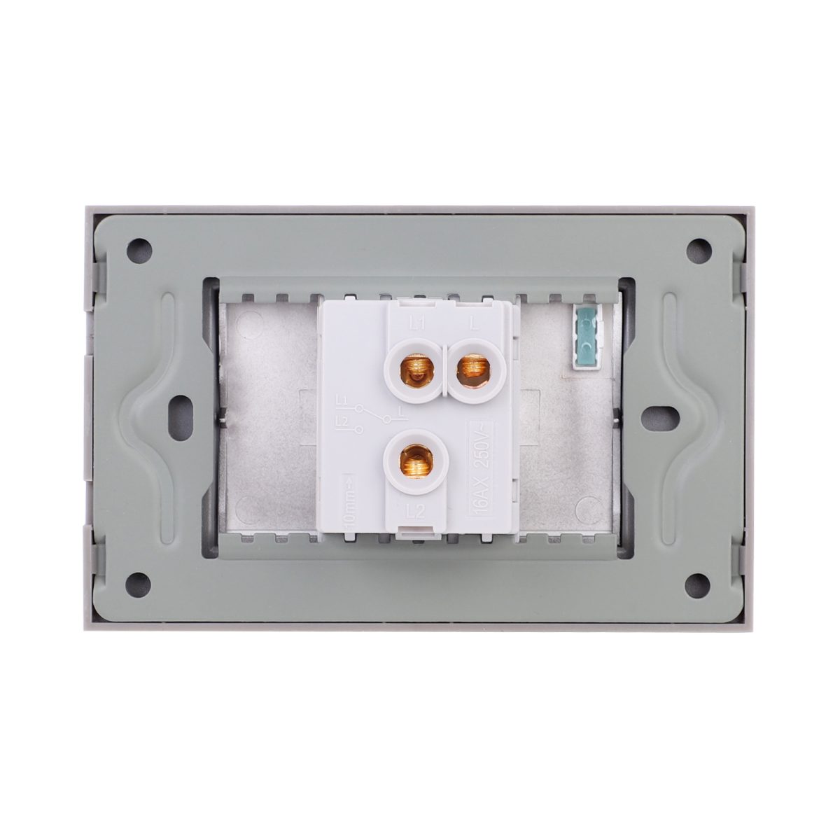 Intrerupator Simplu Cap Scara Mecanic LUXION cu Rama din Sticla, Standard Italian, 3M - imagine 4