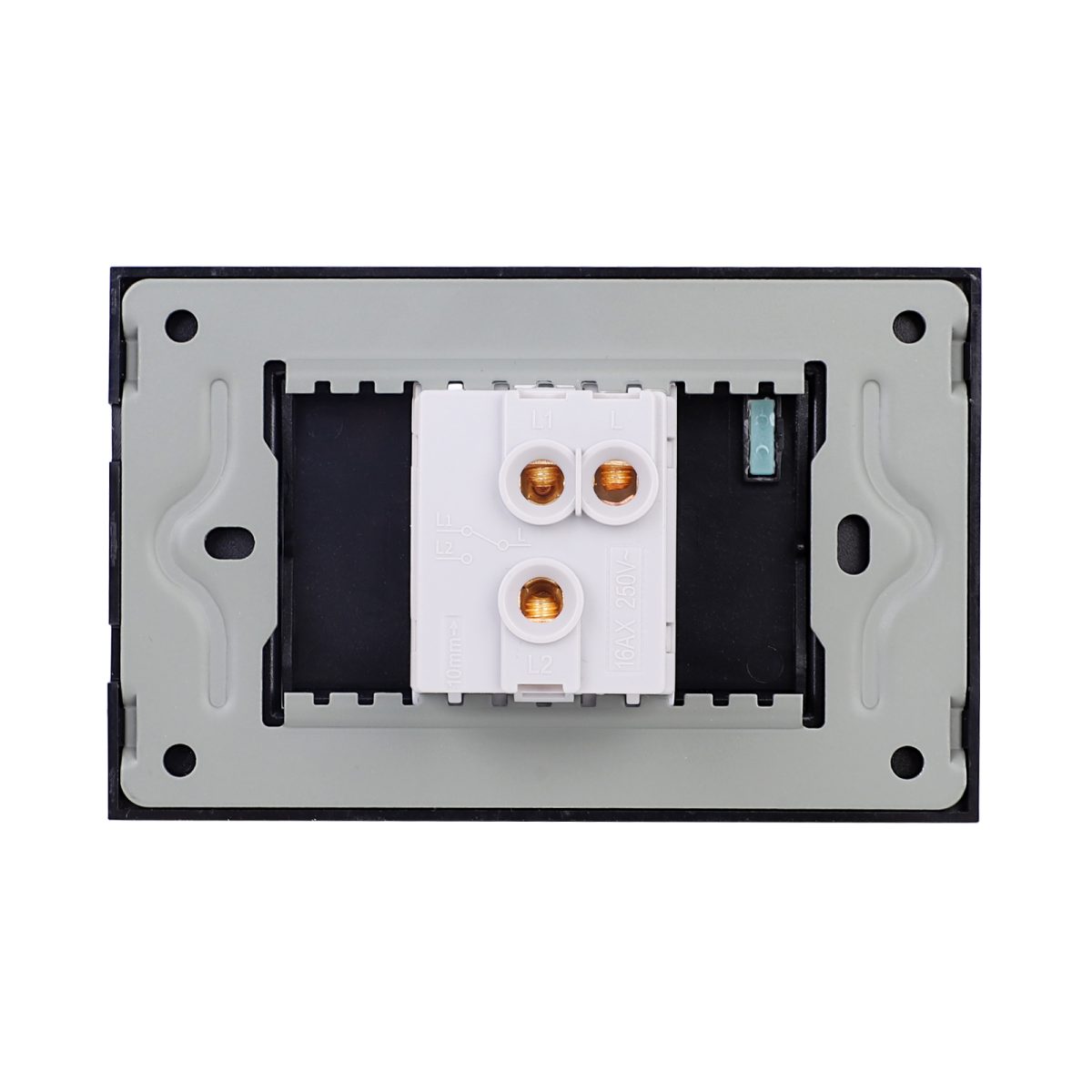 Intrerupator Simplu Cap Scara Mecanic LUXION cu Rama din Sticla, Standard Italian, 3M - imagine 4