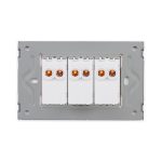 Intrerupator Triplu Mecanic LUXION cu Rama din Sticla, Standard Italian, 3M - imagine 4