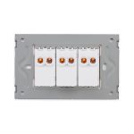 Intrerupator Triplu Mecanic LUXION cu Rama din Sticla, Standard Italian, 3M - imagine 4