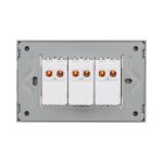 Intrerupator Triplu Mecanic LUXION cu Rama din Sticla, Standard Italian, 3M - imagine 4