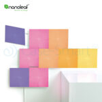 Kit 9 Panouri luminoase inteligente Nanoleaf Canvas cu senzor muzica, LED RGBW, Wi-Fi, Control tactil, Control de pe telefonul mobil - imagine 4