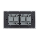 Priza dubla Livolo cu rama din sticla 4M, standard Italian, Serie noua - imagine 4