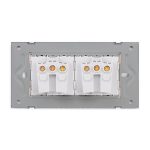 Priza Dubla cu Rama din Sticla LUXION, Standard Italian, 4M - imagine 4