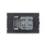 Priza simpla cu blank Livolo cu rama din sticla 3M, standard Italian, Serie noua - imagine 4