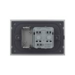 Priza simpla cu blank Livolo cu rama din sticla 3M, standard Italian, Serie noua - imagine 4