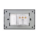 Priza Simpla si 1 Tasta Falsa cu Rama din Sticla LUXION, Standard Italian, 3M - imagine 4