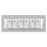 Priza Tripla cu Rama din Sticla LUXION, Standard Italian, 6M - imagine 4