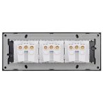 Priza Tripla cu Rama din Sticla LUXION, Standard Italian, 6M - imagine 4