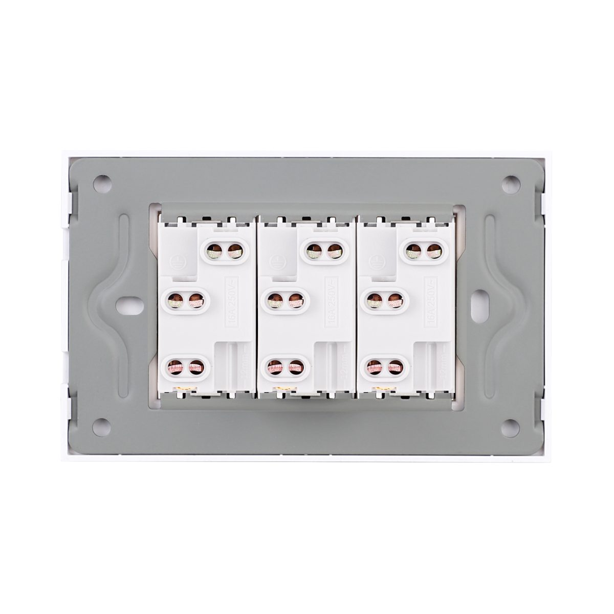 Priza Tripla cu Rama din Sticla LUXION, Standard Italian, 3M - imagine 4