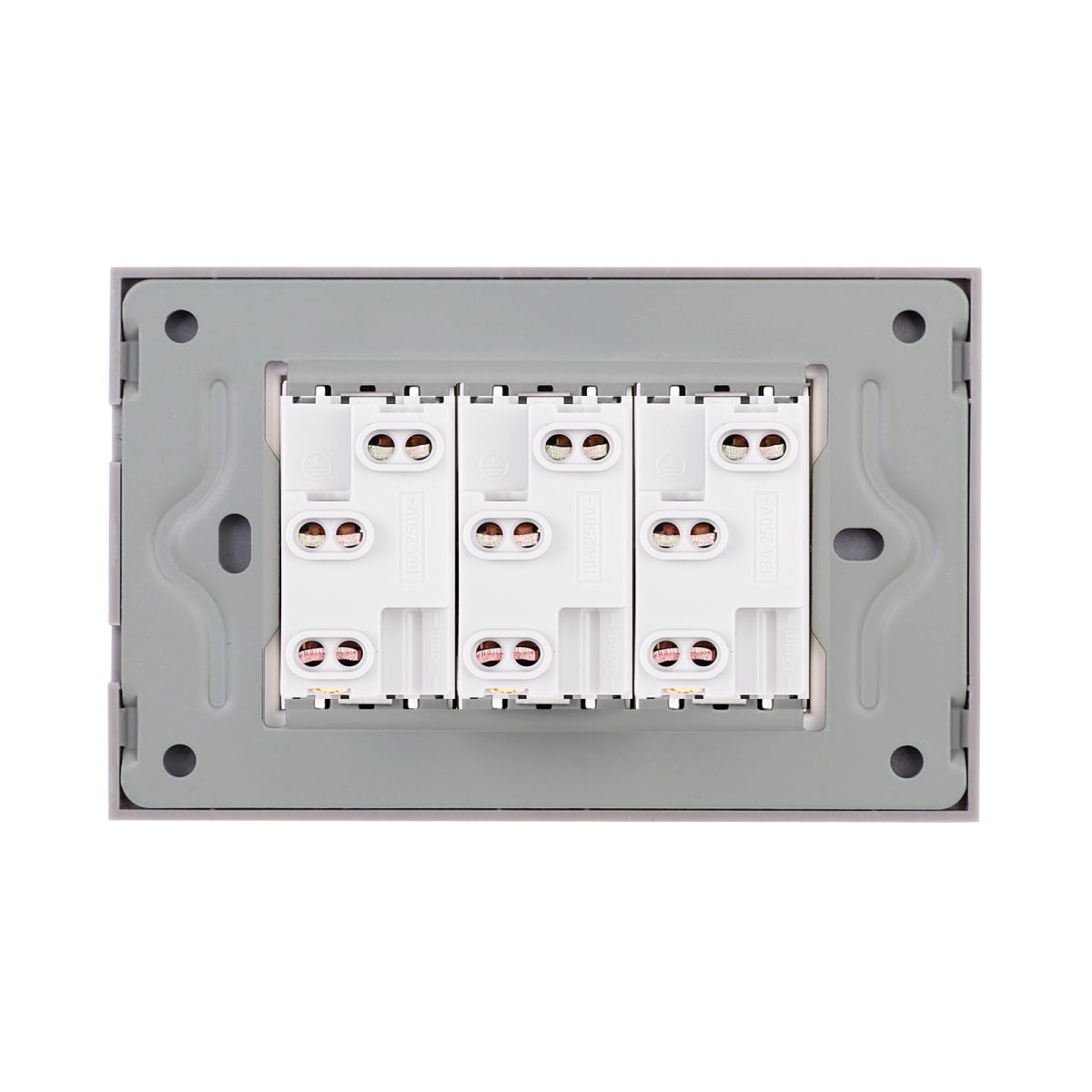 Priza Tripla cu Rama din Sticla LUXION, Standard Italian, 3M - imagine 4