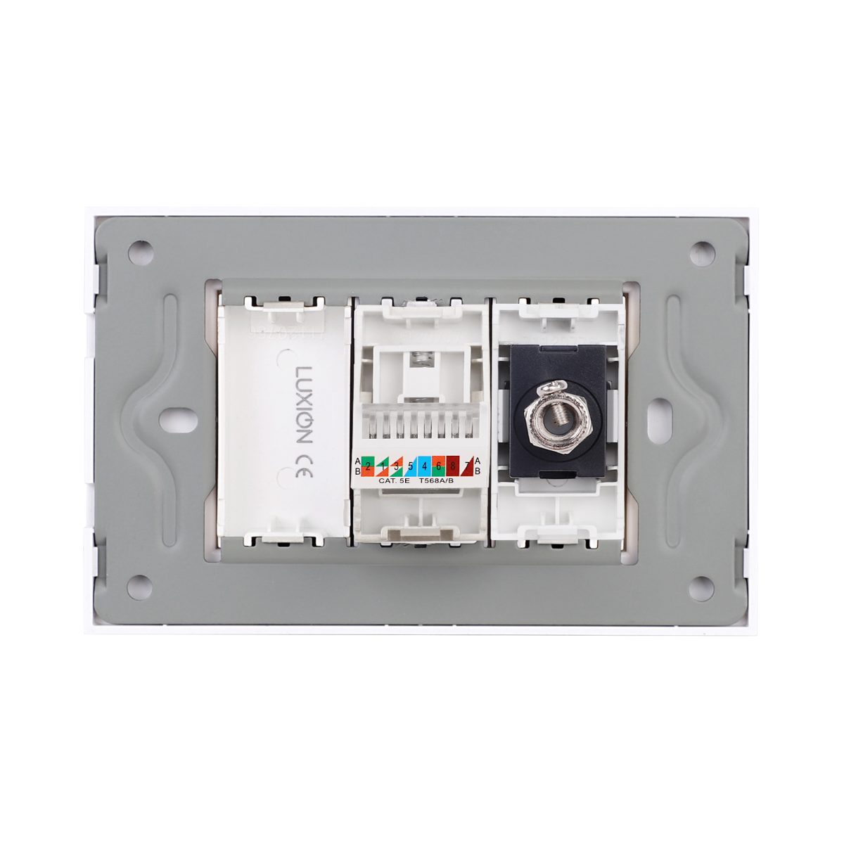 Priza TV + Internet cu Rama din Sticla LUXION, Standard Italian, 3M - imagine 4