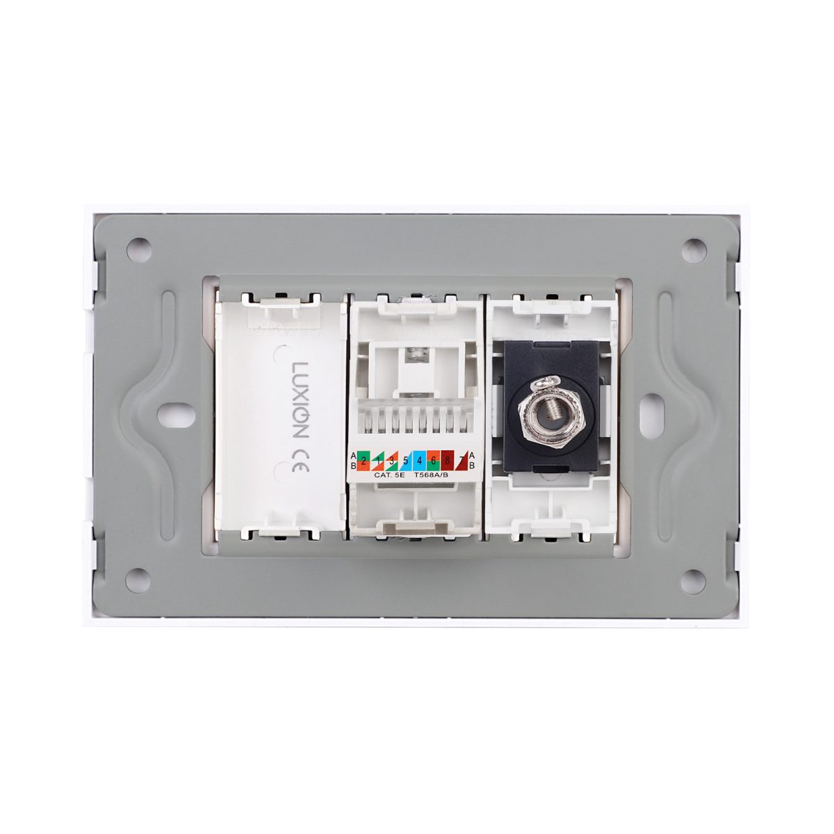 Priza TV + Internet cu Rama din Sticla LUXION, Standard Italian, 3M - imagine 4