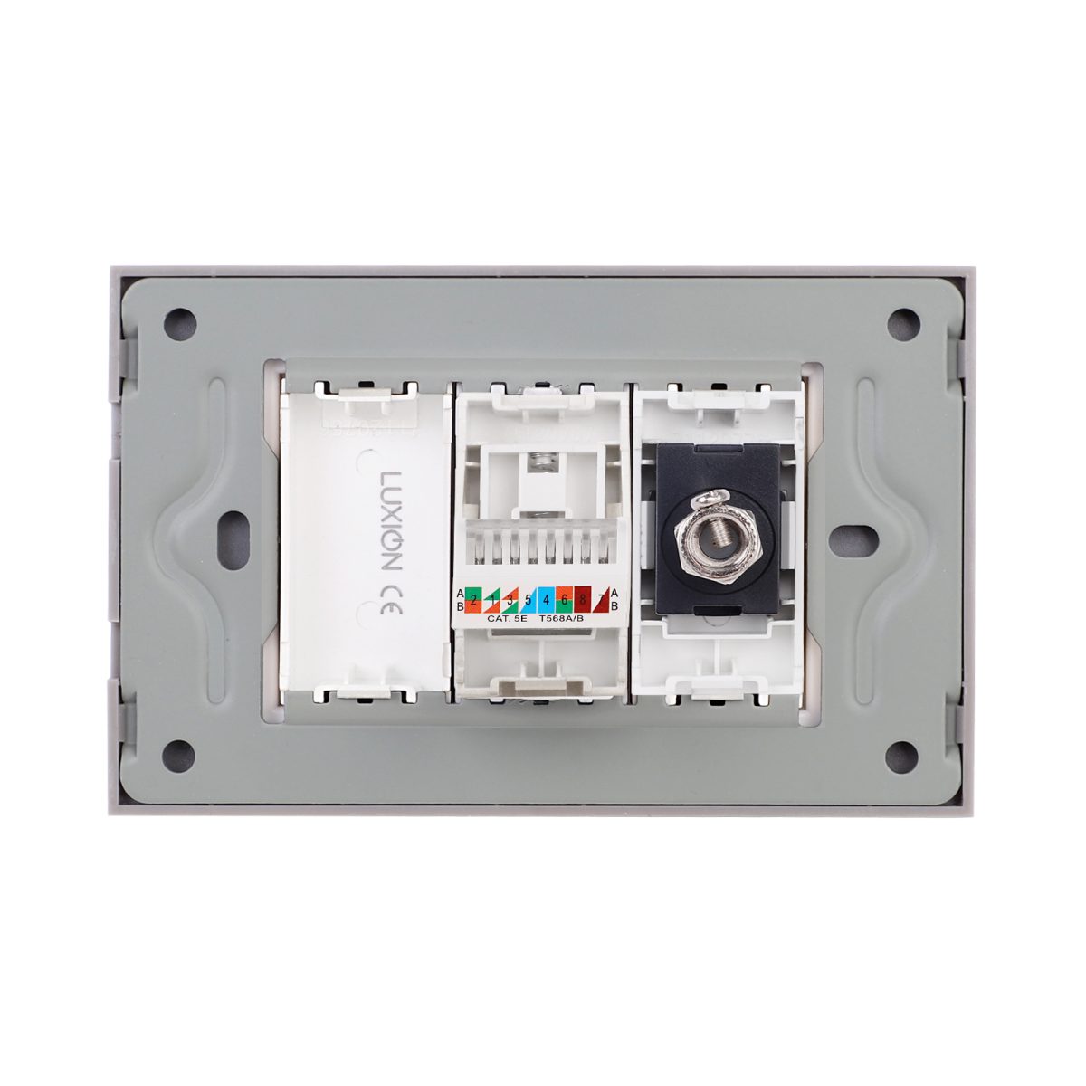 Priza TV + Internet cu Rama din Sticla LUXION, Standard Italian, 3M - imagine 4