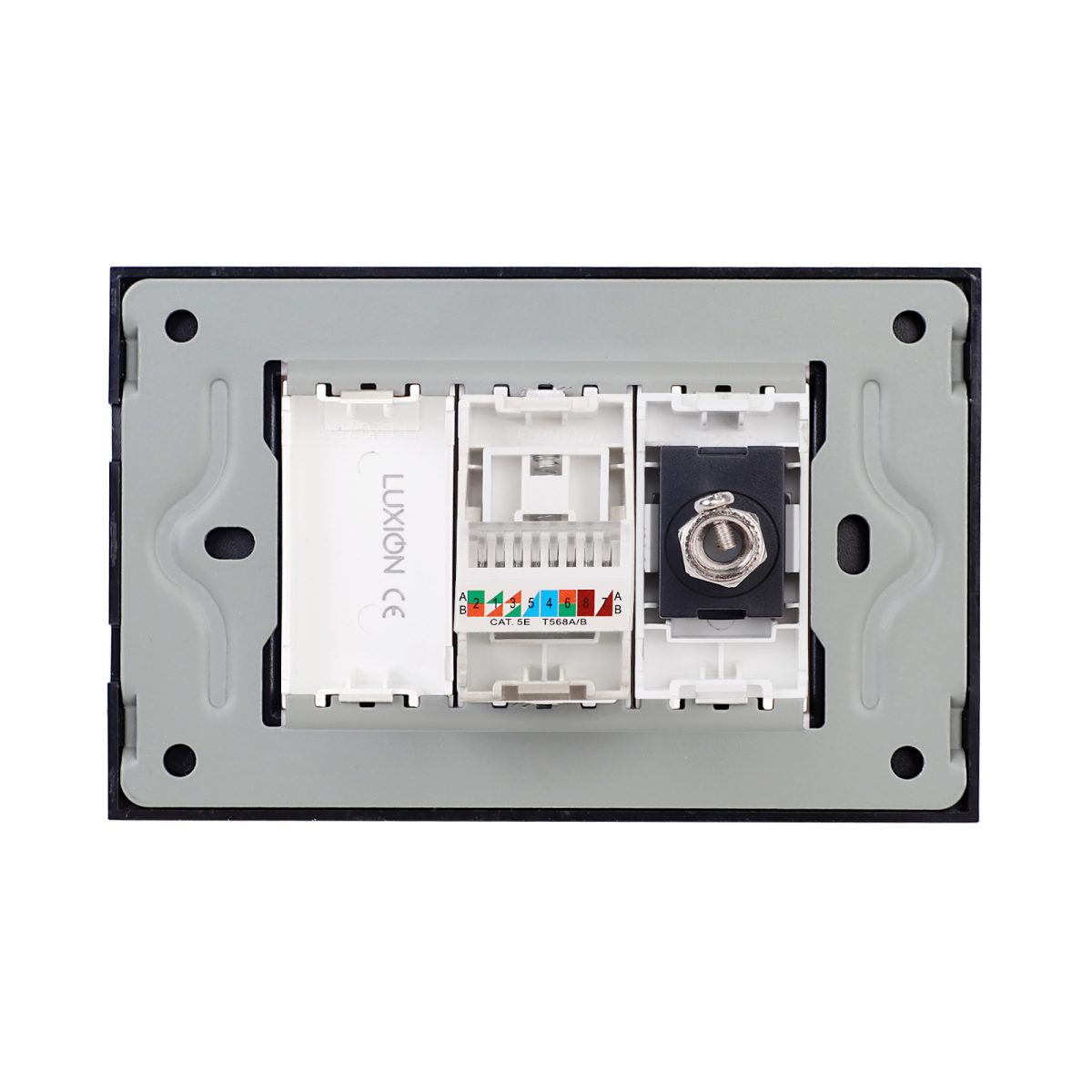 Priza TV + Internet cu Rama din Sticla LUXION, Standard Italian, 3M - imagine 4