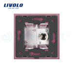 Priza simpla TV Livolo cu rama din sticla - imagine 4