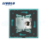 Priza simpla TV Livolo cu rama din sticla - imagine 4