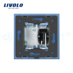 Priza simpla audio Livolo cu rama din sticla - imagine 4