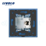 Priza simpla TV Livolo cu rama din sticla - imagine 4