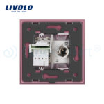 Priza dubla TV + Telefon Livolo cu rama din sticla - imagine 4