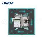 Priza dubla TV + Telefon Livolo cu rama din sticla - imagine 4