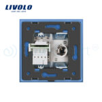 Priza dubla TV + Telefon Livolo cu rama din sticla - imagine 4