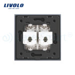 Priza dubla internet Livolo cu rama din sticla - imagine 4