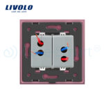 Priza dubla USB Livolo cu rama din sticla - imagine 4