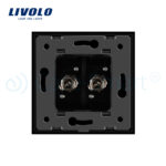 Priza dubla TV Livolo cu rama din sticla - imagine 4