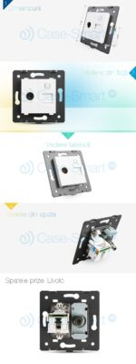 Priza dubla televizor + priza internet Livolo - imagine 2