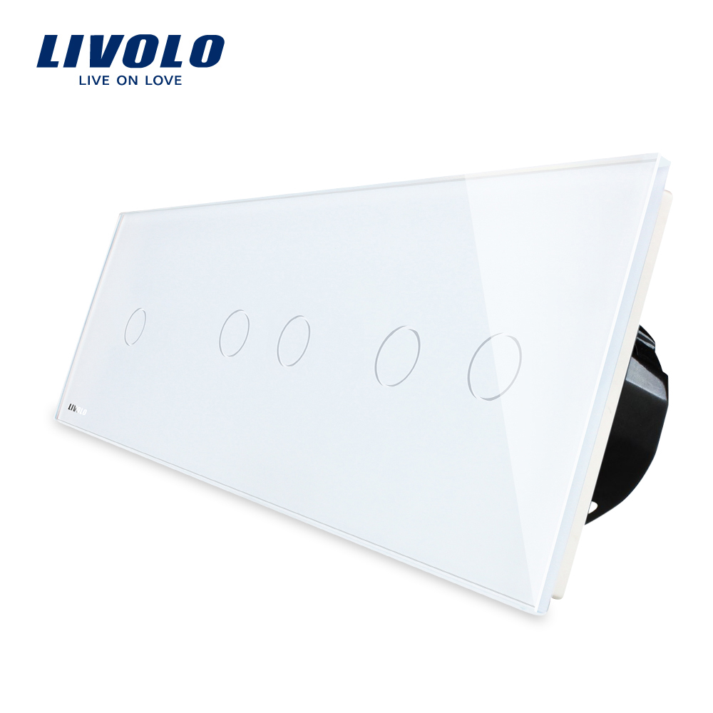 1-intrerupator-simplu-2-intrerupatoare-duble-alb.jpg Intrerupator cu touch simplu+dublu+dublu LIVOLO din sticla - imagine 1