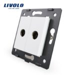 Priza dubla TV Livolo fara rama din sticla