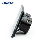 Intrerupator dublu + simplu cu touch Livolo din sticla - imagine 3