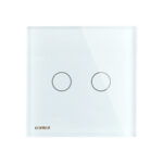 Panou intrerupator dublu cu touch Livolo din sticla - imagine 2