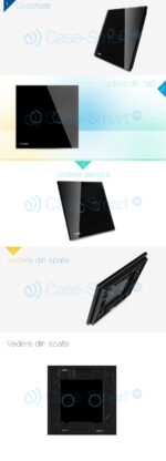 Panou intrerupator dublu cu touch Livolo din sticla - imagine 4