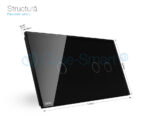 Panou intrerupator simplu+dublu cu touch Livolo din sticla - imagine 2