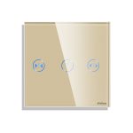 Panou Intrerupator Jaluzele cu Touch Mini din Sticla LUXION