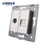 Priza dubla TV + telefon Livolo